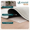 Tapis de salon poils ras doux antiderapant 60x180cm uni crème - vounat.shop