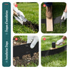 Lot de 10 Bordures de jardin acier galvanise avec pointes ancrages 106x18cm noir - vounat.shop