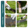Lot de 10 Bordures de jardin acier galvanise avec pointes ancrages 106x18cm gris - vounat.shop