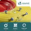 Lot de 4 Roue increvable 4.80/4.00-8 en PU pour brouette diable alesage 20mm 392x92 mm Jaune - vounat.shop