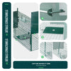Piege pour animaux vivants cage trappe en metal 100x29x40cm vert - vounat.shop