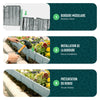 Bordure de jardin plastique PP imitation pierre 15m gris clair