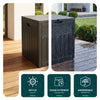 Coffre de Rangement Exterieur 126L en PP 56x43x53CM Style Polyrotin Noir - vounat.shop