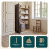 Paravent interieur separateur avec roue 3 panneaux autoportant pliable 262x 30 x 180 cm Anthracite - vounat.shop