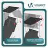 Lot de 2 chaise longue pliante avec pare soleil noir - vounat.shop
