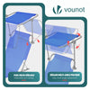 Lot de 2 chaise longue pliante avec pare soleil bleu - vounat.shop