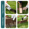 Lot de 10 Bordures de jardin acier galvanise avec pointes ancrages 106x18cm marron - vounat.shop