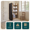Paravent interieur separateur 4 panneaux autoportant pliable 228 x 30 x 164 cm Anthracite - vounat.shop