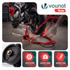 Bequille Moto roue arriere charge max 390 kg acier Rouge - vounat.shop
