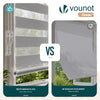 Lot de 2 Store enrouleur jour nuit double 90x150cm Gris - vounat.shop