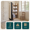 Paravent interieur separateur avec roue 6 panneaux autoportant pliable 340 x 30 x 171 cm Beige - vounat.shop