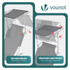 Lot de 2 chaise longue pliante avec pare soleil gris - vounat.shop