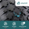 Lot de 4 Roue gonflable robuste 4.80/4.00-8 pour chariot brouette alesage 20mm 400x85mm rouge - vounat.shop