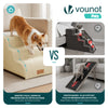 Escalier pour chien et chat en mousse haute densite et housse lavable 57x40x40cm beige - vounat.shop