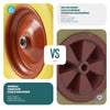 Lot de 4 Roue increvable 4.80/4.00-8 en PU pour brouette diable alesage 20mm 392x92 mm Jaune - vounat.shop