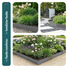 Lot de 10 Bordures de jardin acier galvanise avec pointes ancrages 106x18cm gris - vounat.shop