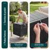 Coffre de Rangement Exterieur 126L en PP 56x43x53CM Style Bois Noir - vounat.shop
