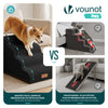 Escalier pour chien et chat en mousse haute densite et housse lavable 72x40x50cm noir - vounat.shop