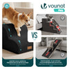 Escalier pour chien et chat en mousse haute densite et housse lavable 40x40x30cm noir - vounat.shop