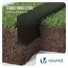 Lot de 35 Bordure de jardin en métal flexible 100x18cm noir - vounat.shop