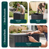 Coffre de Rangement Exterieur 126L en PP avec Système de Verrouillage 56x44x53CM Anthracite - vounat.shop