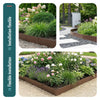Lot de 10 Bordures de jardin acier galvanise avec pointes ancrages 106x18cm marron - vounat.shop