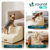 Escalier pour chien et chat en mousse haute densite et housse lavable 72x40x50cm beige - vounat.shop