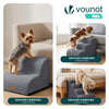 Escalier pour chien et chat en mousse haute densite et housse lavable 40x40x30cm gris - vounat.shop