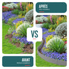 Lot de 10 Bordures de jardin acier galvanise avec pointes ancrages 106x18cm gris - vounat.shop
