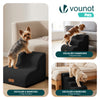 Escalier pour chien et chat en mousse haute densite et housse lavable 40x40x30cm noir - vounat.shop