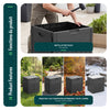 Coffre de Rangement Exterieur 126L en PP 56x43x53CM Style Bois Noir - vounat.shop