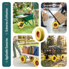 Lot de 4 Roue increvable 3.5-4 en PU pour brouette diable alesage 16mm 260x85mm Jaune - vounat.shop