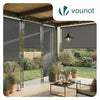 Store vertical sans percage extensible exterieur 200x310cm polyester gris - vounat.shop