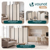 Paravent interieur separateur 4 panneaux autoportant pliable 228 x 30 x 164 cm Beige - vounat.shop