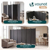 Paravent interieur separateur avec roue 6 panneaux autoportant pliable 340 x 30 x 171 cm Anthracite - vounat.shop