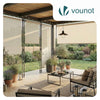 Store vertical sans percage extensible exterieur 200x310cm polyester beige - vounat.shop