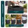 Coffre de Rangement Exterieur 126L en PP 56x43x53CM Style Polyrotin Noir - vounat.shop