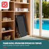 Lot de 2 chaise longue pliante avec pare soleil noir - vounat.shop