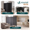 Paravent interieur separateur 4 panneaux autoportant pliable 228 x 30 x 164 cm Anthracite - vounat.shop