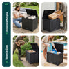 Coffre de Rangement Exterieur 126L en PP avec Système de Verrouillage 56x44x53CM Anthracite - vounat.shop