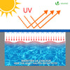 Bache piscine rectangulaire double couche en Polyethylene 160 gr/m2 avec filet ecoulement 4x7m Bleue - vounat.shop