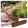 Lot de 35 Bordure de jardin en métal galvanisé flexible 100x13cm marron - vounat.shop