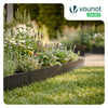Lot de 35 Bordure de jardin en métal flexible 100x13cm noir - vounat.shop
