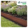 Lot de 35 Bordure de jardin en métal flexible 100x18cm marron - vounat.shop