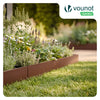 Lot de 35 Bordure de jardin en métal galvanisé flexible 100x13cm marron - vounat.shop