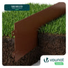 Lot de 35 Bordure de jardin en métal flexible 100x18cm marron - vounat.shop