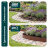 Lot de 35 Bordure de jardin en métal galvanisé flexible 100x13cm marron - vounat.shop