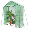 Serre de jardin avec etageres et bache PE renforcee 135g/m2 143x73x195cm Vert - vounat.shop
