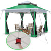 Tonnelle de jardin exterieure pliable avec moustiquaire Pop up 3.6x3.6m vert - vounat.shop