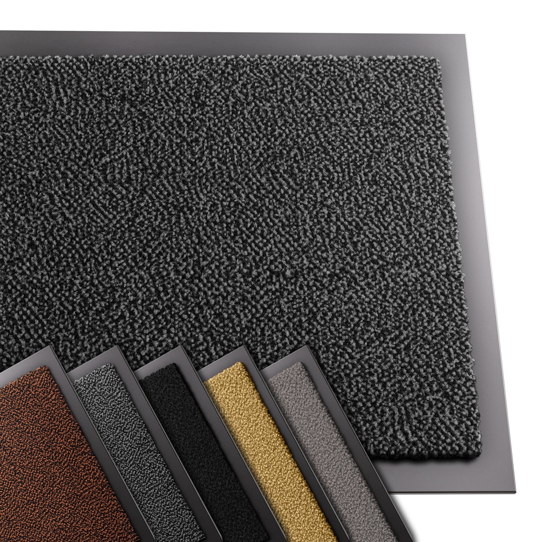 Tapis de porte paillasson 40x60cm Gris-Noir - vounat.shop